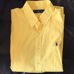Men’s Large Spring Yellow Ralph Lauren buttondown